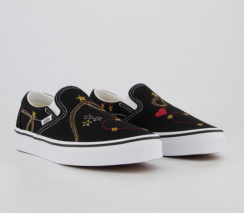 Vans Classic Slip On Trainers μαύρο χρυσό αστέρι