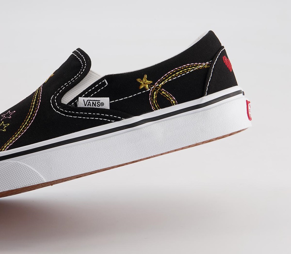 Vans Classic Slip On Trainers μαύρο χρυσό αστέρι