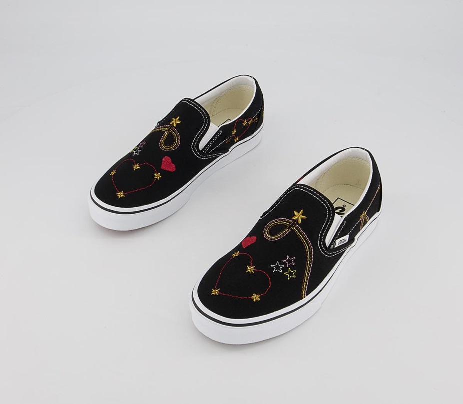 Vans Classic Slip On Trainers μαύρο χρυσό αστέρι