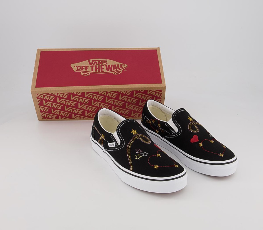 Vans Classic Slip On Trainers μαύρο χρυσό αστέρι