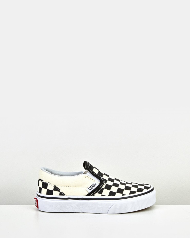 Vans Classic Slip Ons νεανικό μαύρο-άσπρο