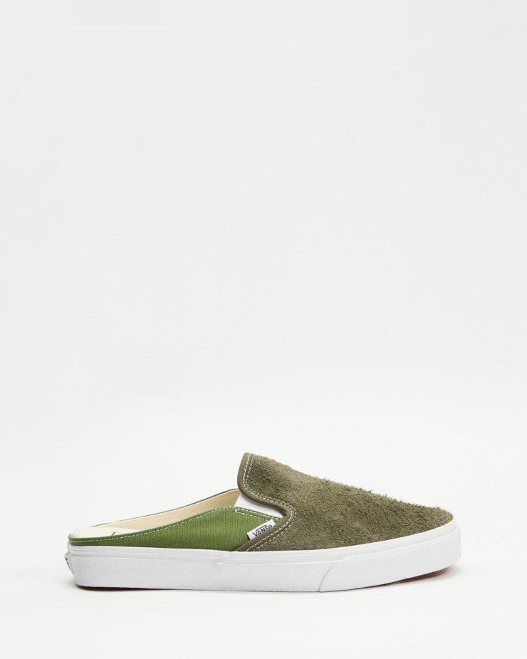 Vans Classic Slip-on Mules - Unisex τριχωτό φύλλο σταφυλιού σουέτ