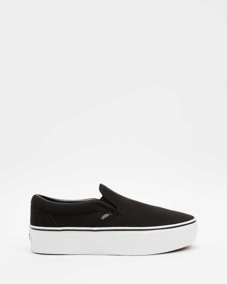 Vans Classic Slip-on Stackform - Unisex μαύρο-αληθινό λευκό