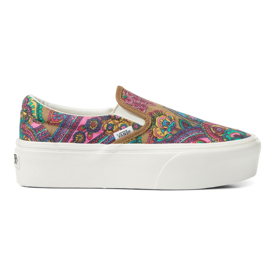 Vans Classic Slip-on Stackform Paisley Bloom καφέ καπνού