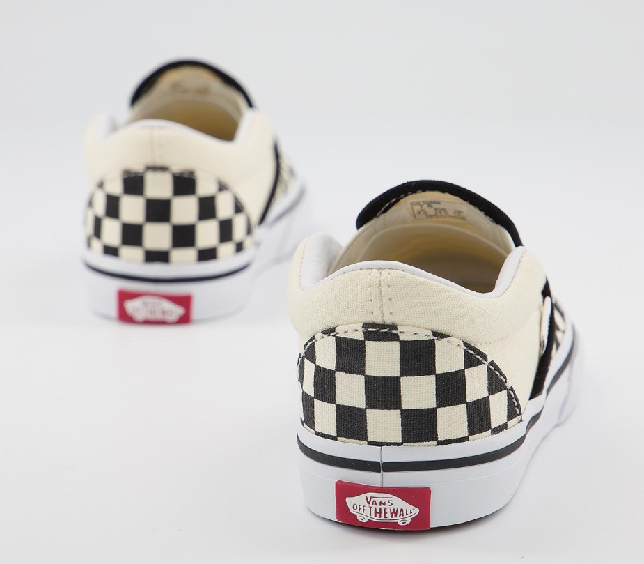 Vans Classic Slip σε νήπια μαύρο λευκό πίνακα ελέγχου