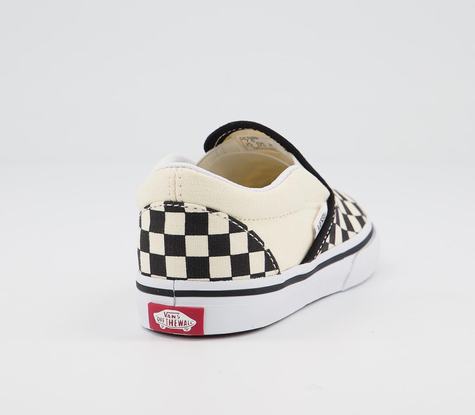 Vans Classic Slip σε νήπια μαύρο λευκό πίνακα ελέγχου