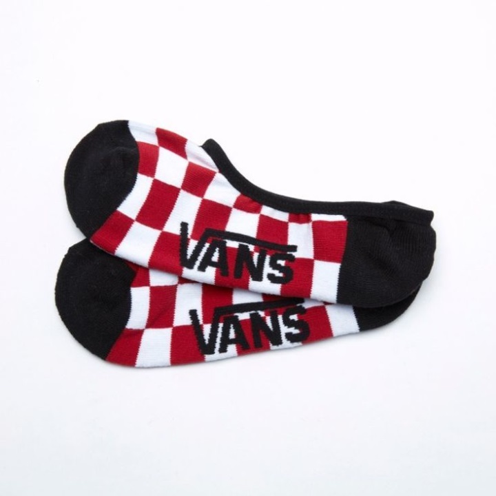 Vans Classic Super No Show 65-9 3pk κόκκινο-λευκό έλεγχος