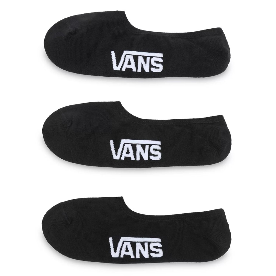 Vans Classic Super No Show κάλτσες (3 ζευγάρια) μαύρες