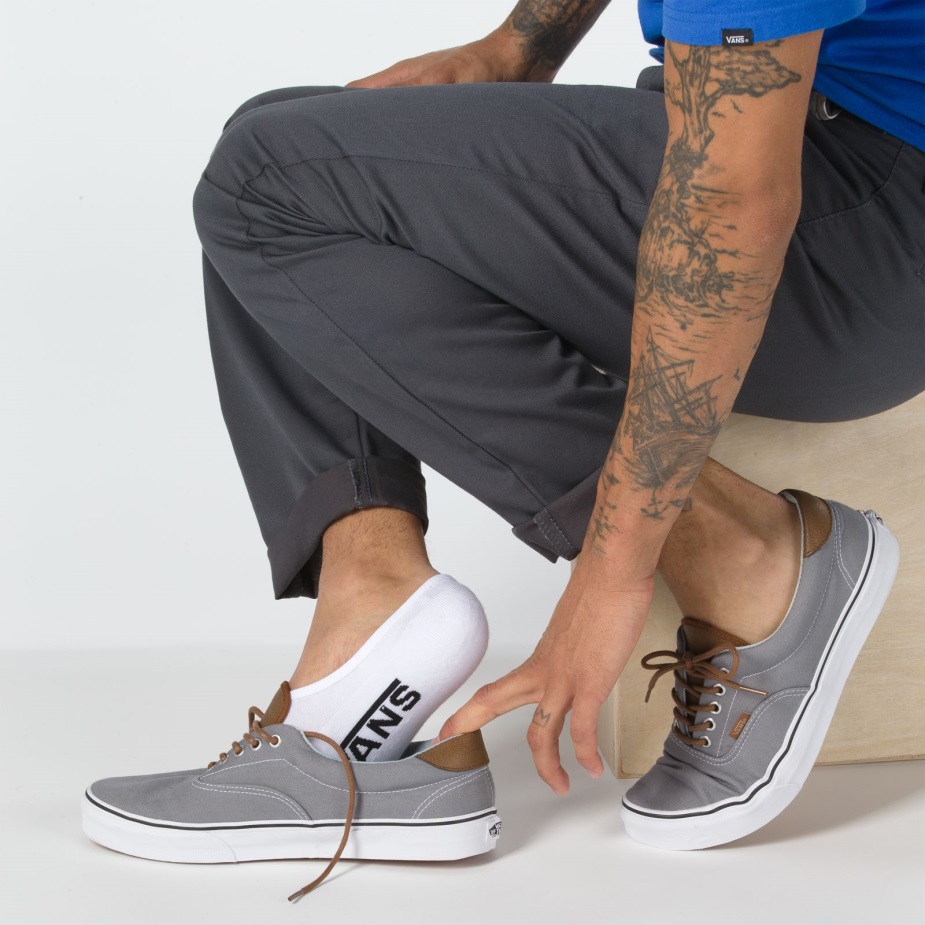 Vans Classic Super No Show κάλτσες 3 μέγεθος συσκευασίας 65-9 μαύρο λευκό γκρι
