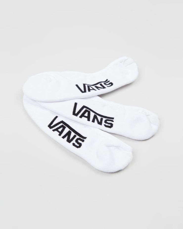 Vans Classic Super No-show 3-pack κάλτσες λευκές
