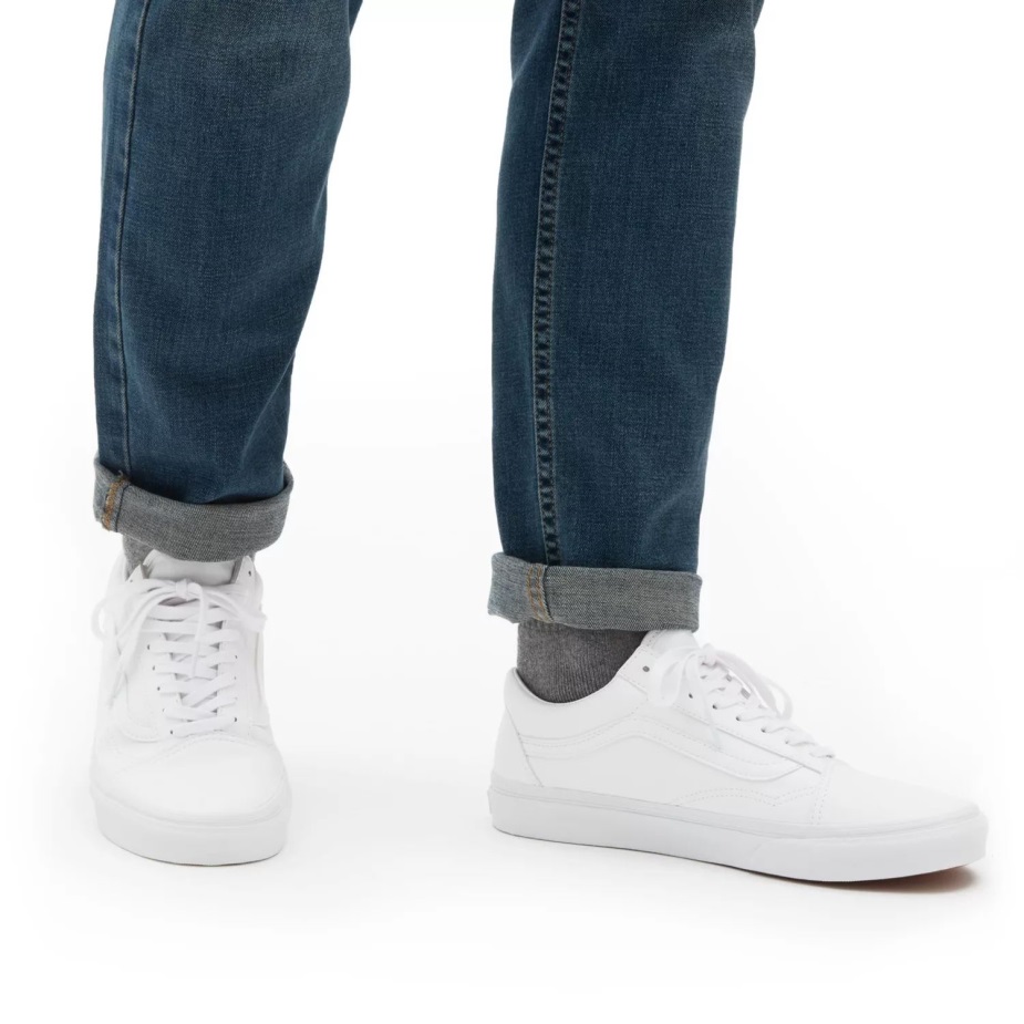 Vans Classic Tumble παλιά παπούτσια Skool λευκό