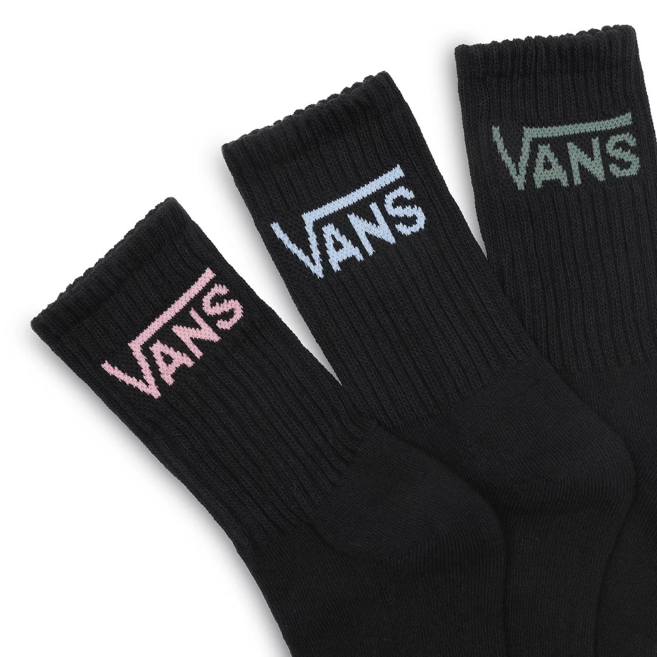 Vans Classic γυναικείες κάλτσες πληρώματος (3 ζευγάρια) μαύρες