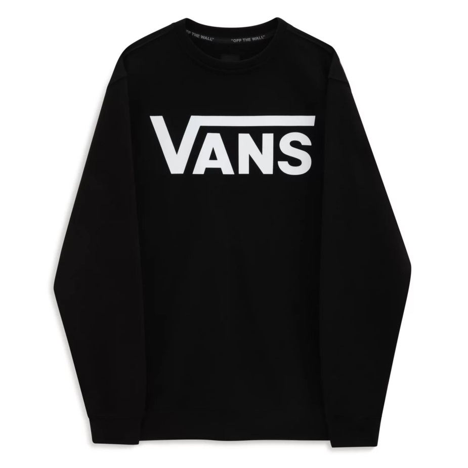 Vans Classic πουλόβερ πληρώματος μαύρο-άσπρο