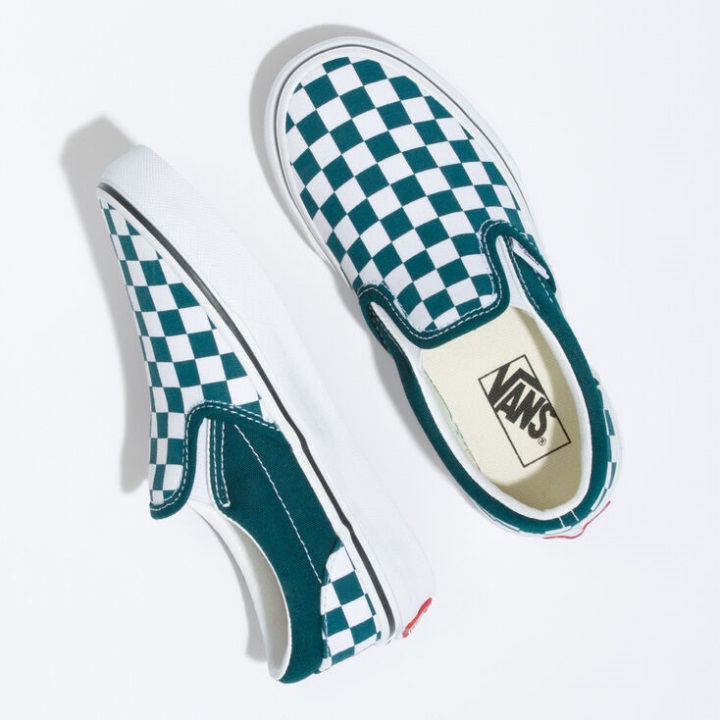 Vans Color Theory Kids Classic Slip-on Deep Teal