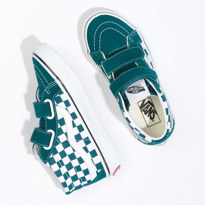 Vans Color Theory Kids Sk8-μέση επανέκδοση V βαθύ γαλαζοπράσινο