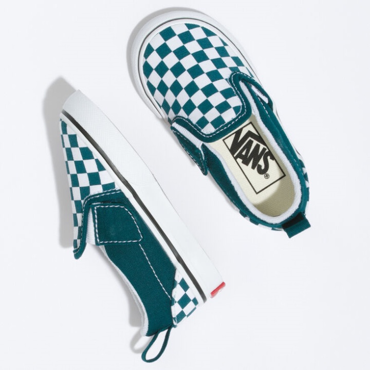 Vans Color Theory νήπιο Slip-on V βαθύ γαλαζοπράσινο