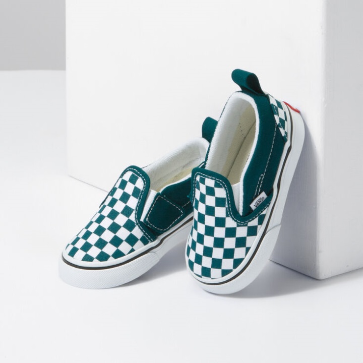 Vans Color Theory νήπιο Slip-on V βαθύ γαλαζοπράσινο