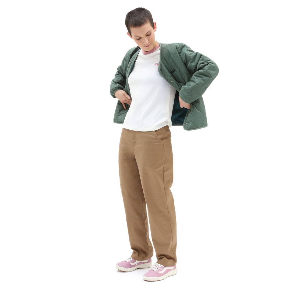 Vans Colorblock Crew T-shirt πράσινο-λευκό