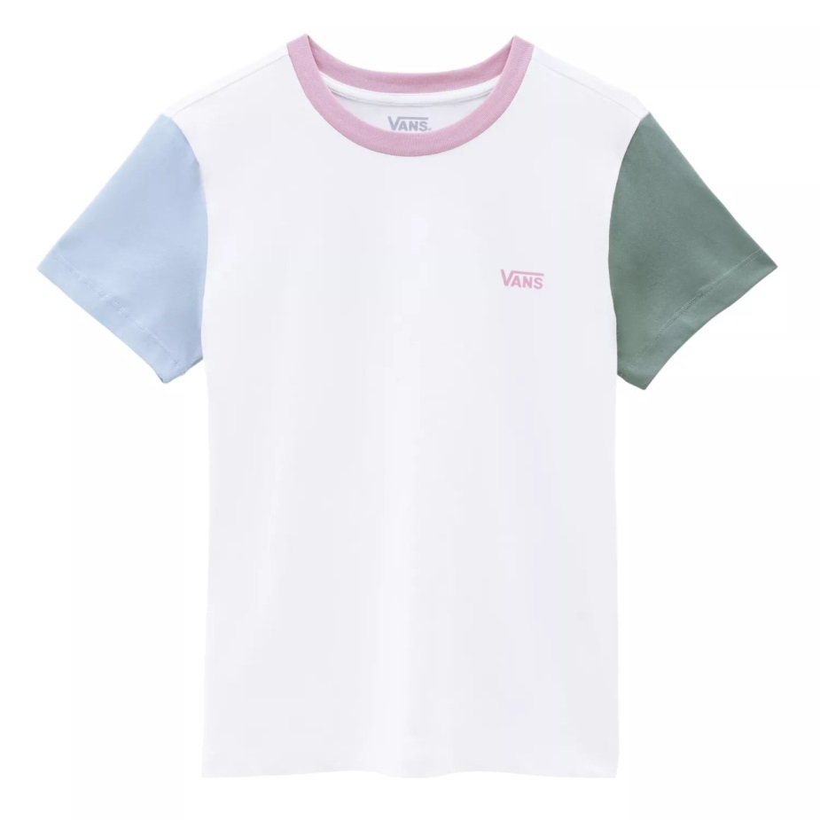 Vans Colorblock Crew T-shirt πράσινο-λευκό