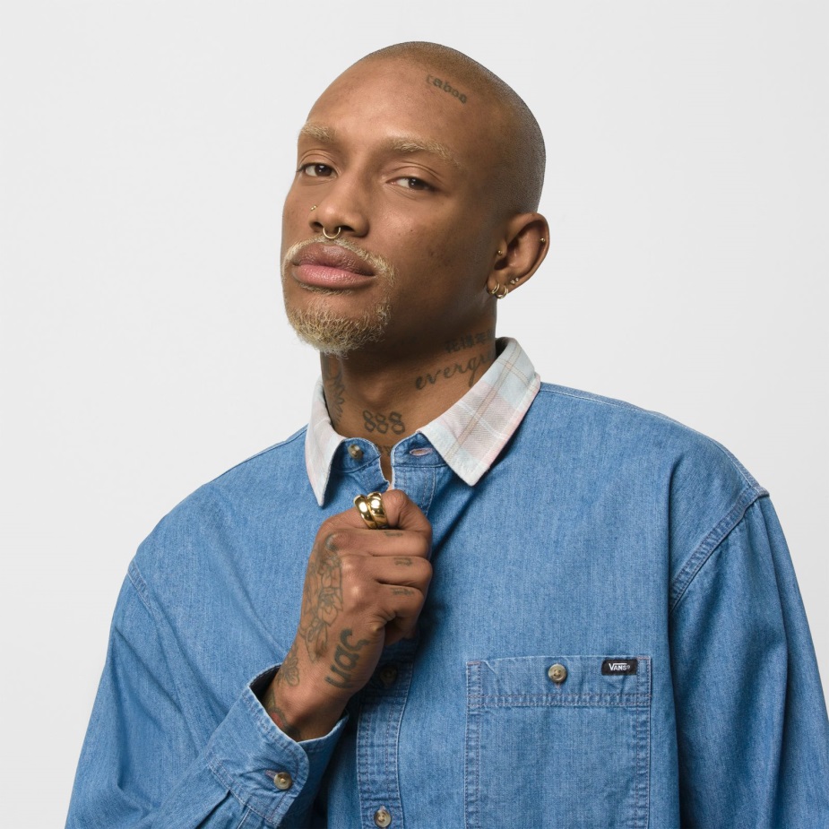 Vans Deerfiel πλυμένο τζιν πουκάμισο με κουμπιά Vintage Indigo