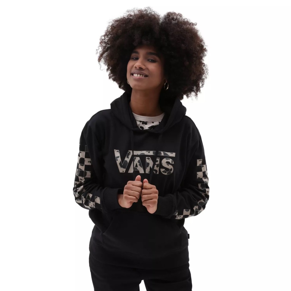 Vans Dotty Check πουλόβερ με κουκούλα μαύρο