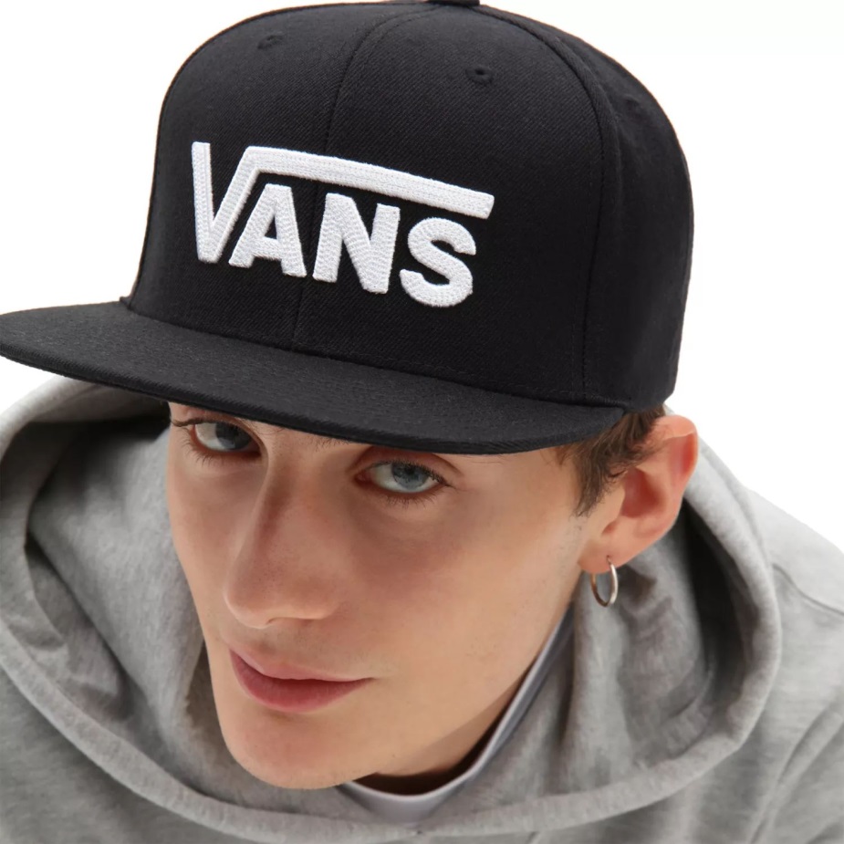 Vans Drop V Snapback καπέλο μαύρο-άσπρο