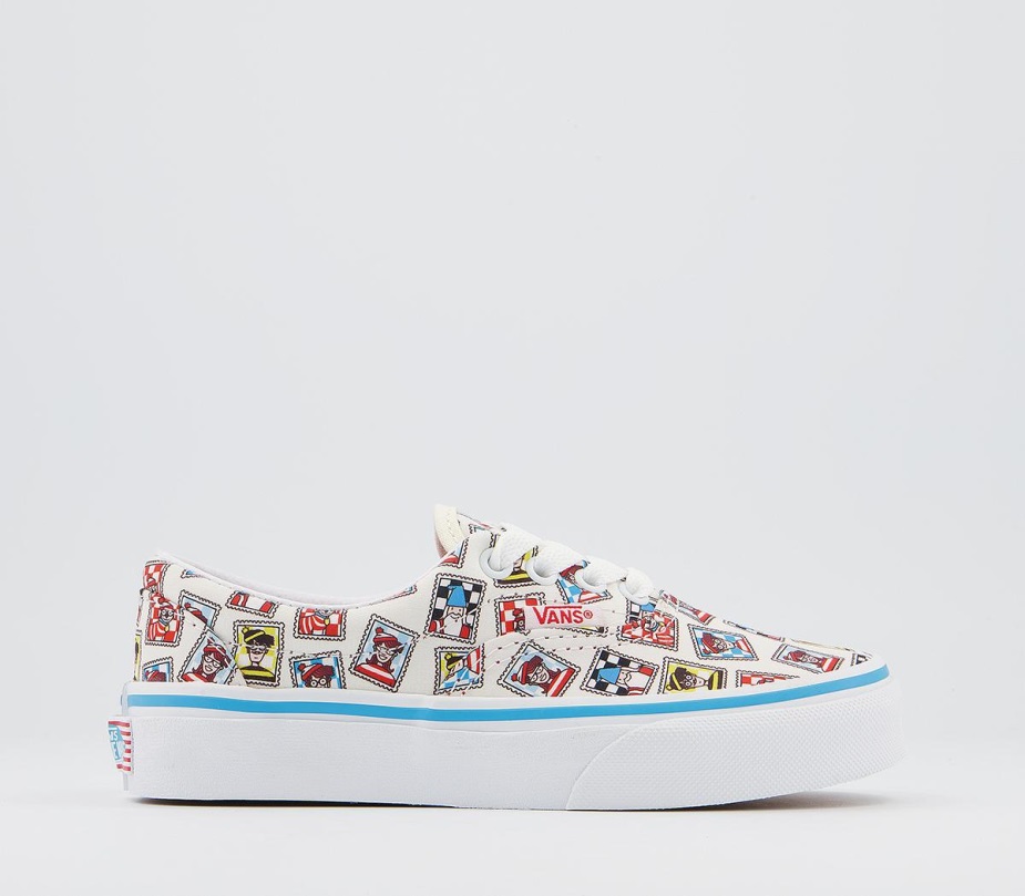 Vans Era Kids Trainers Wheres Waldo Postage