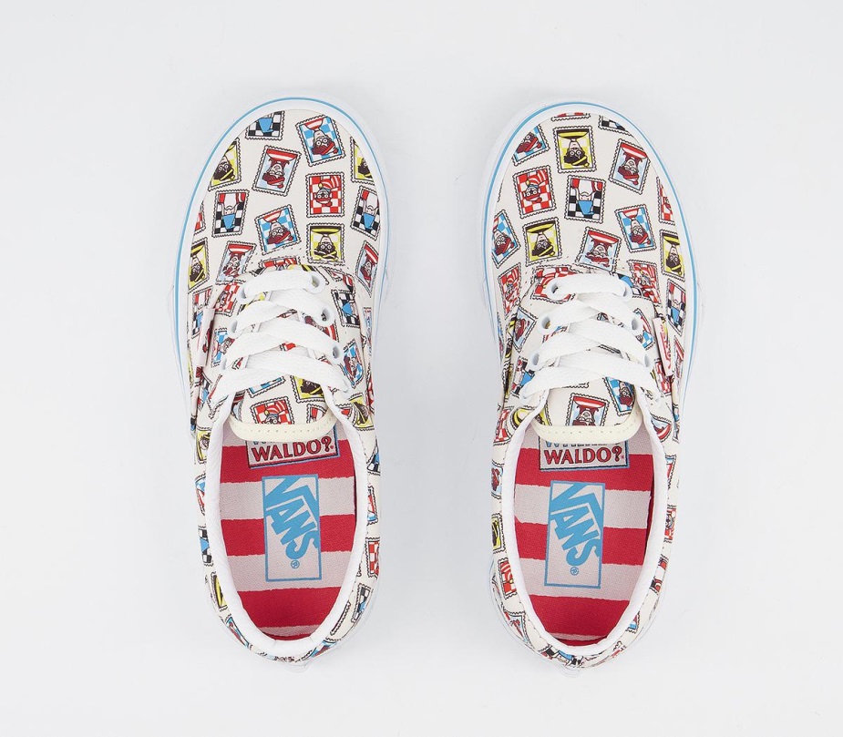 Vans Era Kids Trainers Wheres Waldo Postage