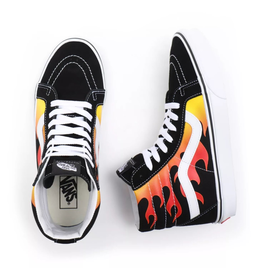 Vans Flame Sk8-hi παπούτσια επανέκδοσης μαύρα