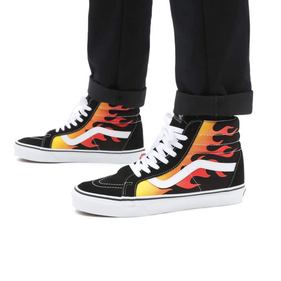 Vans Flame Sk8-hi παπούτσια επανέκδοσης μαύρα