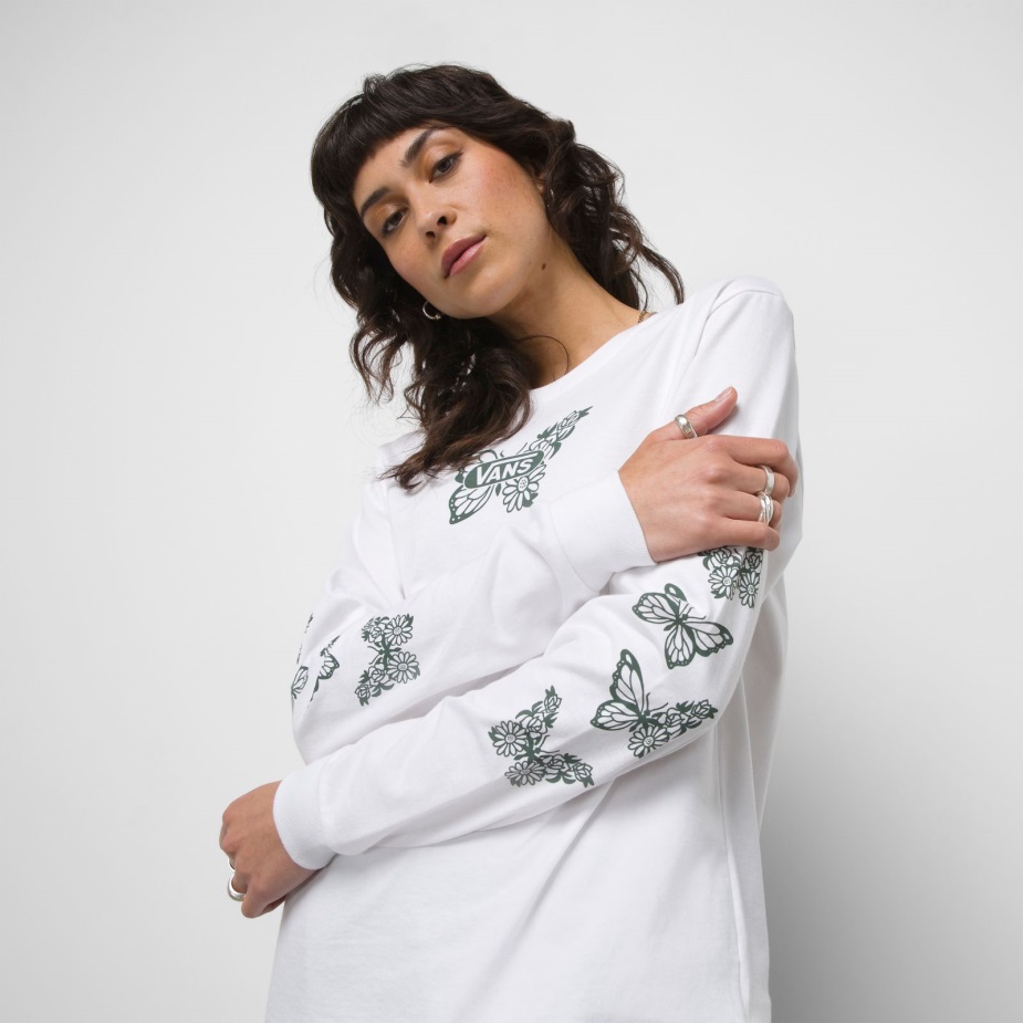 Vans Flicker Fly μακρυμάνικο Bff ​​tee λευκό