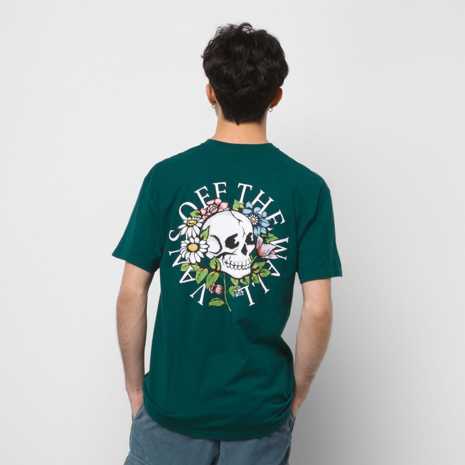 Vans Floral Skull T-shirt βοτανικός κήπος