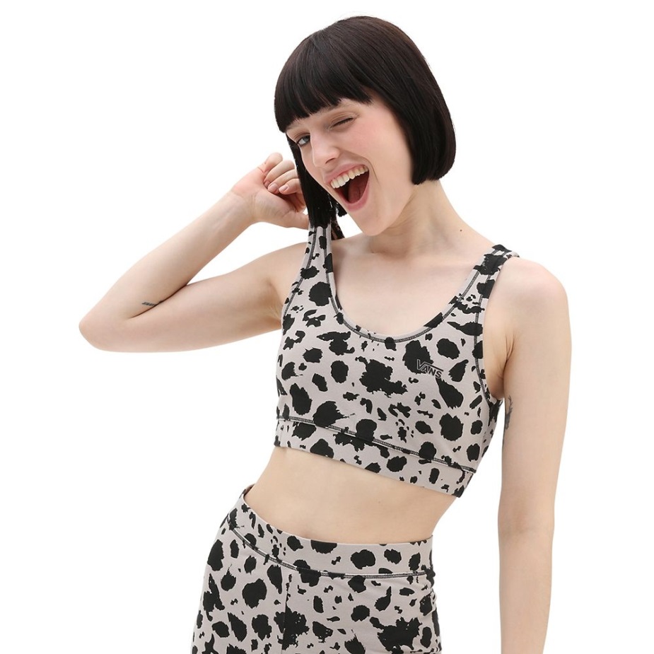 Vans Flying V εμπριμέ σουτιέν μαύρο