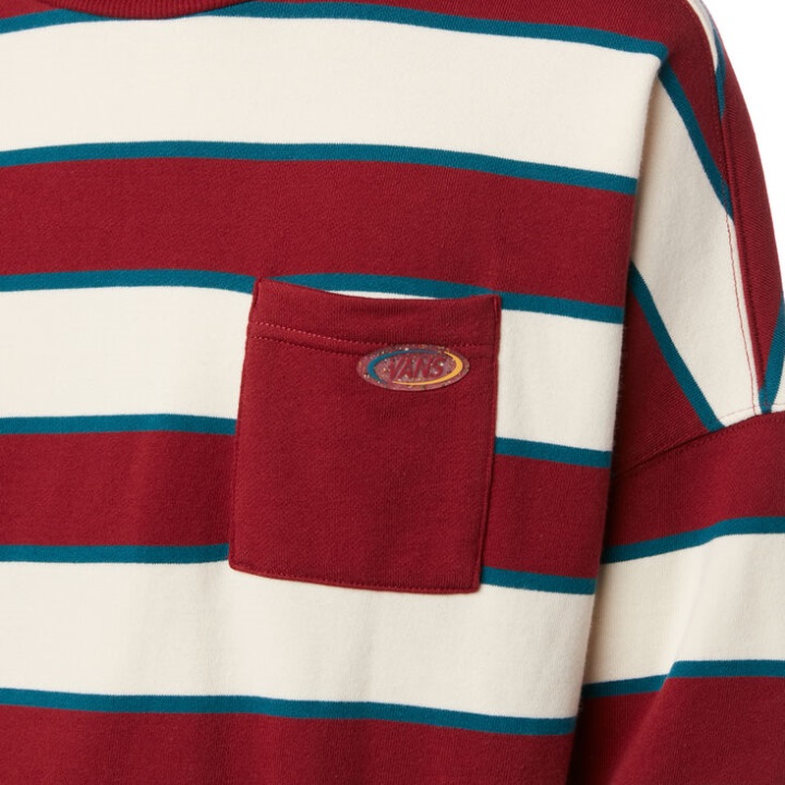 Vans Frohlich Stripe Crew πουλόβερ ρόδι ρίγα