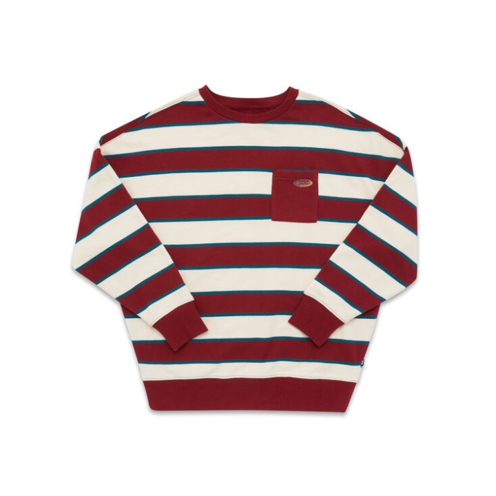 Vans Frohlich Stripe Crew πουλόβερ ρόδι ρίγα