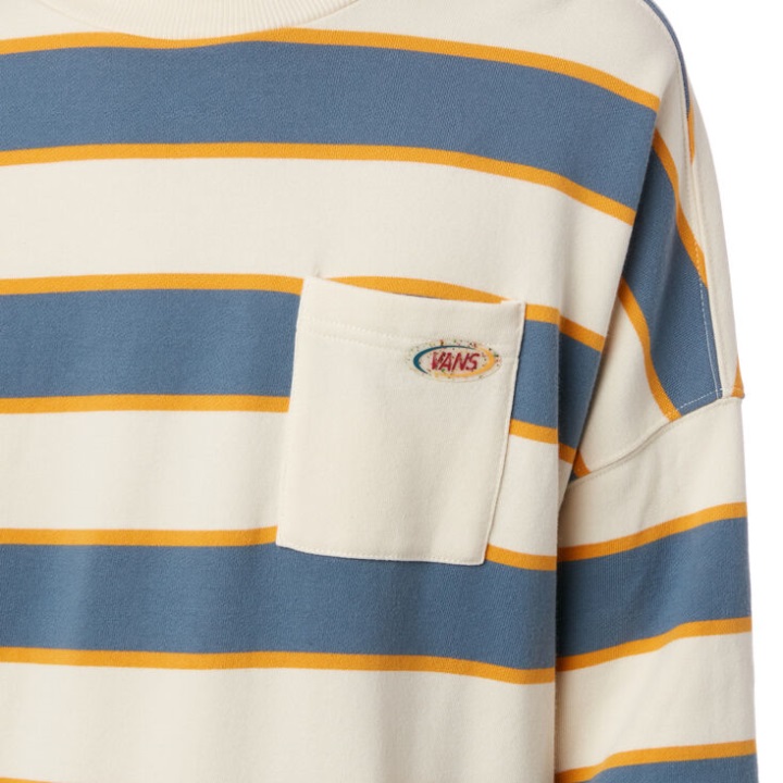 Vans Frohlich ριγέ πουλόβερ Crew τσιμέντο μπλε ρίγα