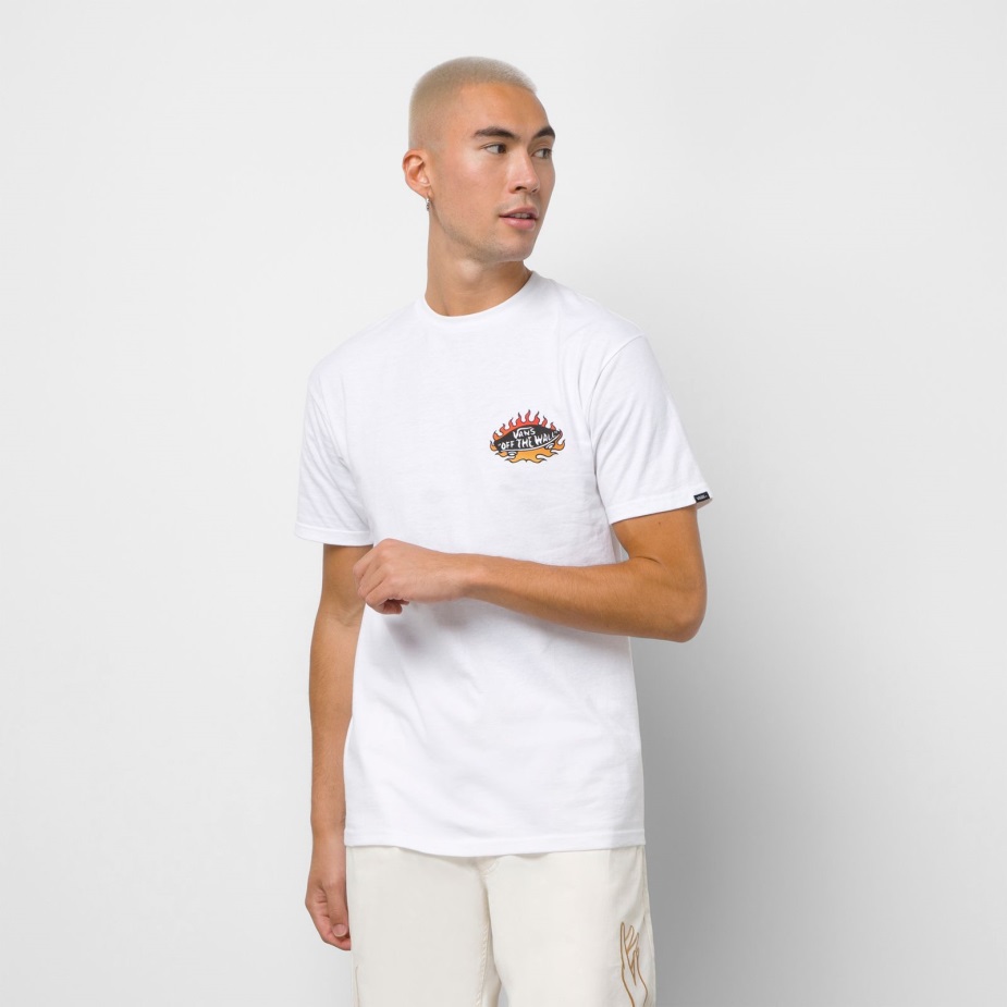 Vans Fuego λογότυπο μπλουζάκι λευκό
