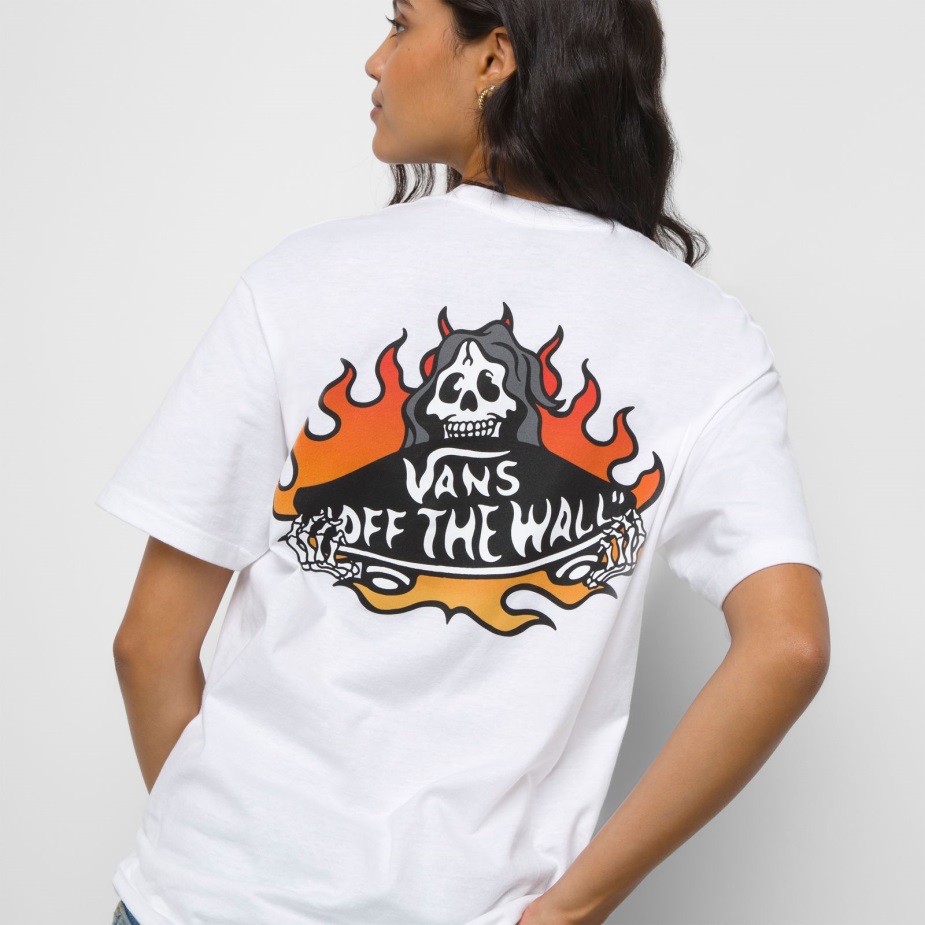 Vans Fuego λογότυπο μπλουζάκι λευκό