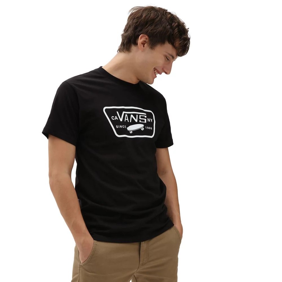Vans Full Patch T-shirt μαύρο-άσπρο