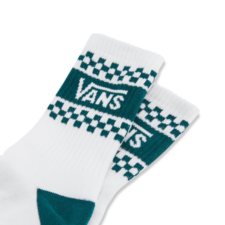 Vans Girl Gang Crew κάλτσες 65-10 1pk λευκό-βαθύ γαλαζοπράσινο