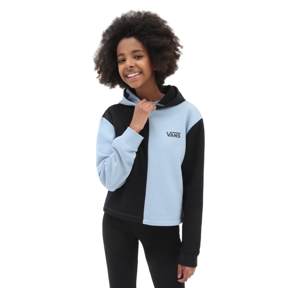 Vans Girls Block It Crop Hoodie (8-14 ετών) μπλε