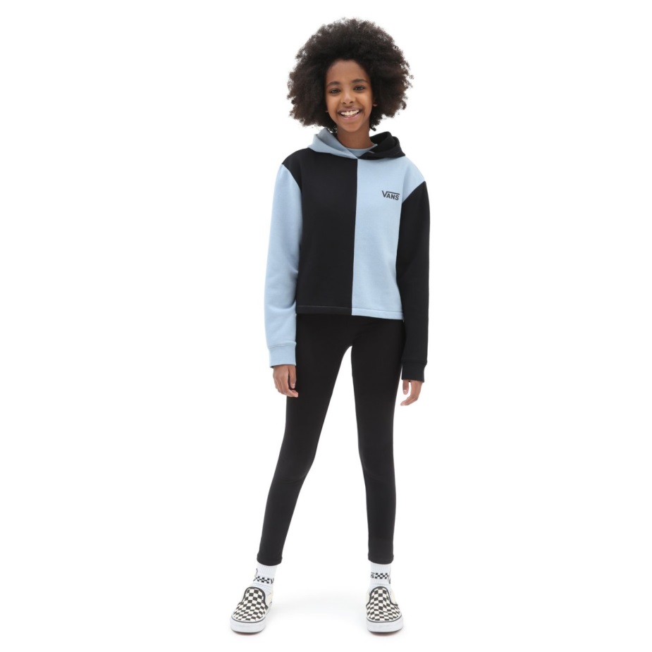 Vans Girls Block It Crop Hoodie (8-14 ετών) μπλε