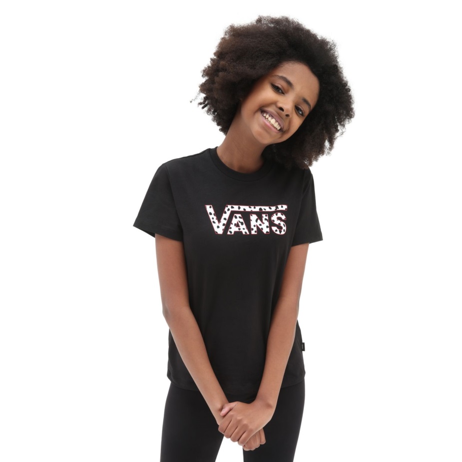 Vans Girls Dalmatian V Crew T-shirt (8-14 ετών) μαύρο