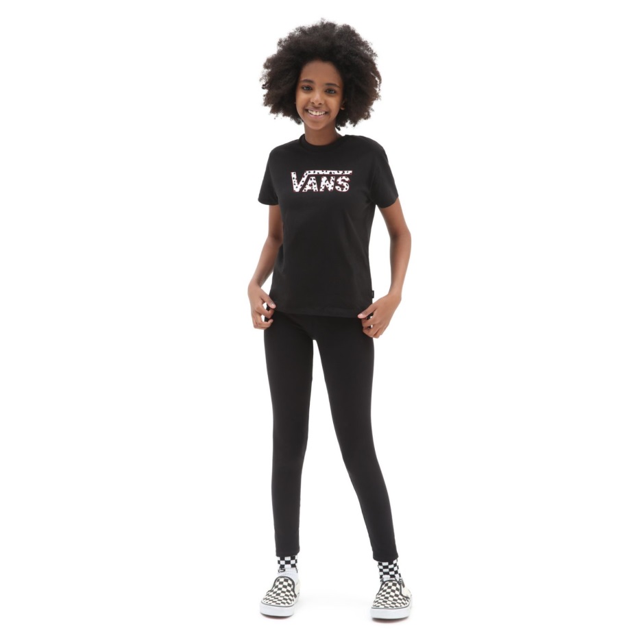 Vans Girls Dalmatian V Crew T-shirt (8-14 ετών) μαύρο