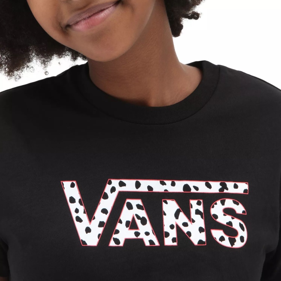 Vans Girls Dalmatian V Crew T-shirt (8-14 ετών) μαύρο