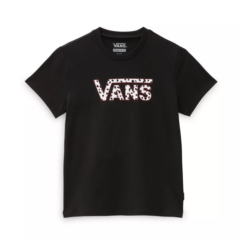 Vans Girls Dalmatian V Crew T-shirt (8-14 ετών) μαύρο