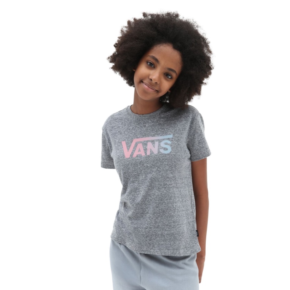 Vans Girls Flying V Crew T-shirt (8-14 ετών) γκρι
