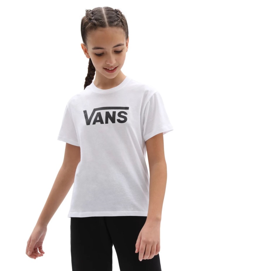 Vans Girls Flying V Crew T-shirt (8-14 ετών) λευκό