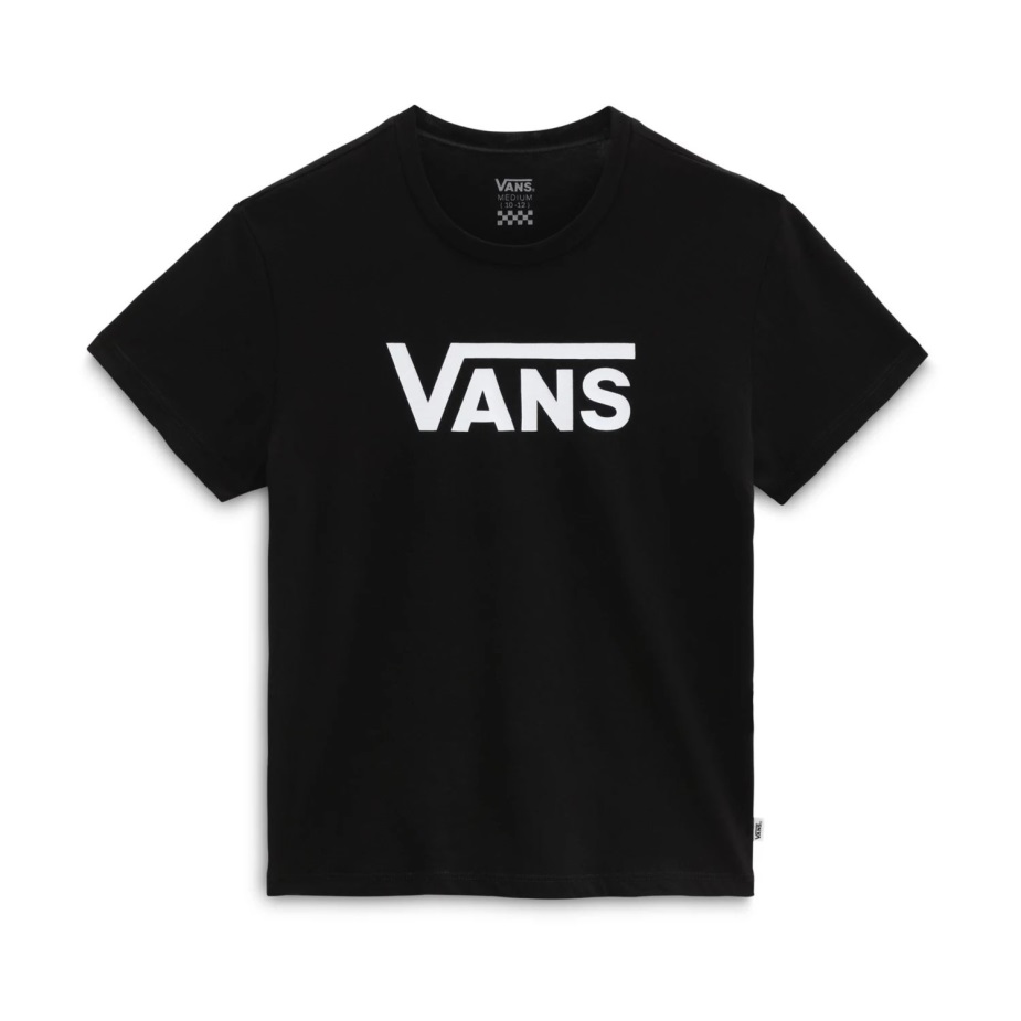 Vans Girls Flying V Crew T-shirt (8-14 ετών) μαύρο