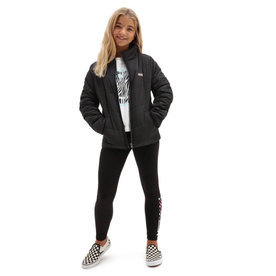 Vans Girls Foundry Puffer Mte Jacket (8-14 ετών) μαύρο
